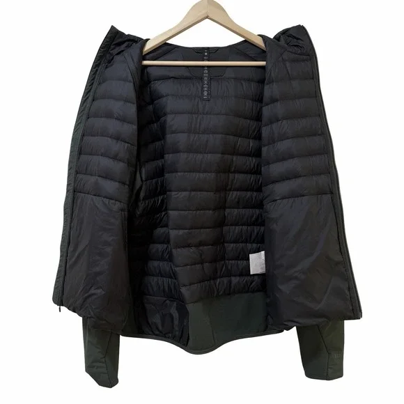 Lululemon Mens Down For It All Goose Down Puffer Jacket Size XXL Army Green FLAW